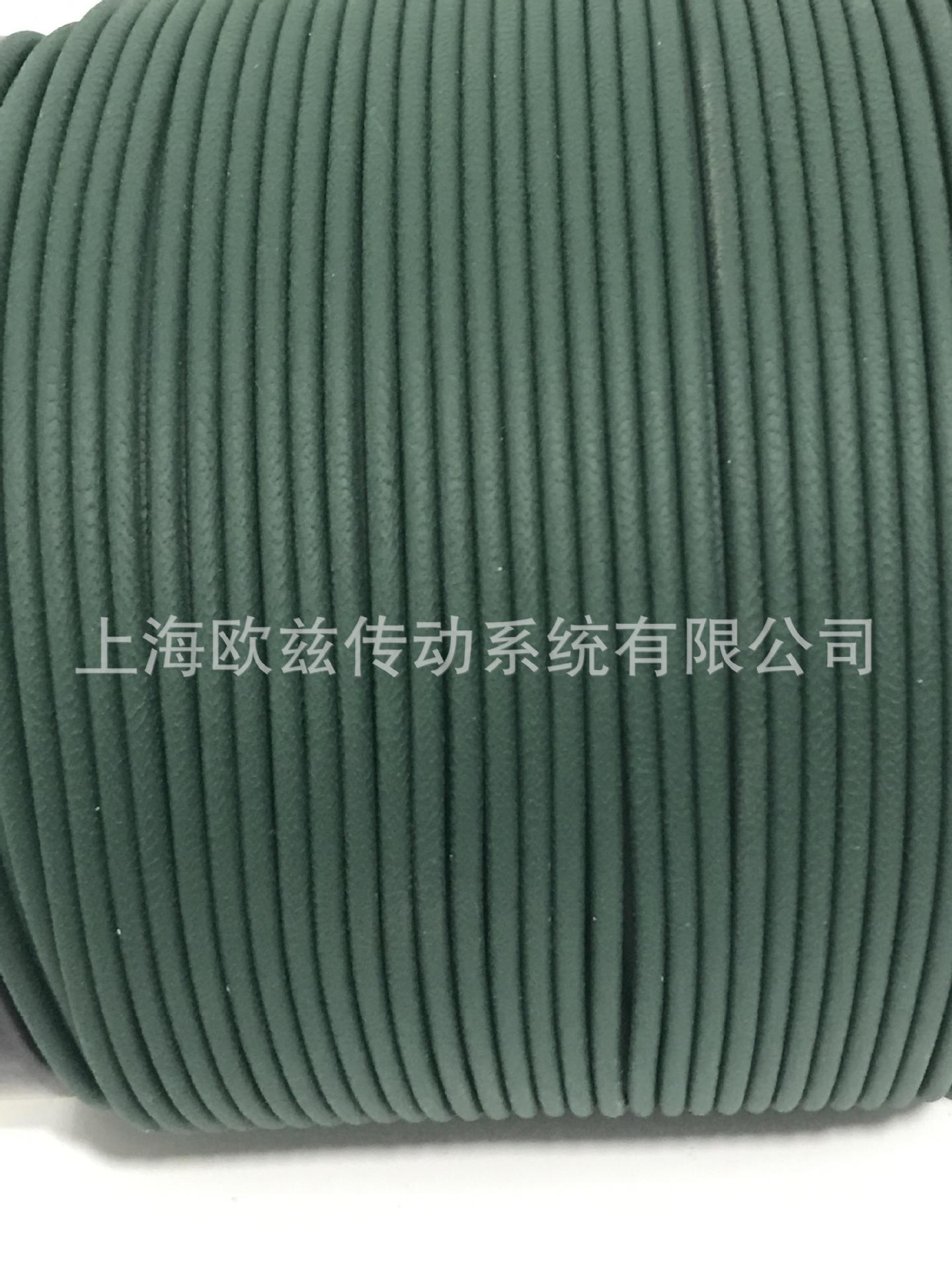 西格林SIEGLING（原裝進口）-3mm粗面綠色PU圓帶(圖2)